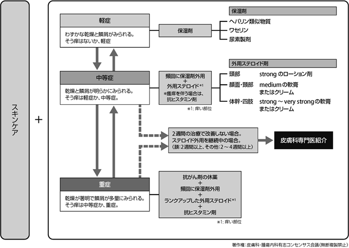図3　乾燥に対する治療アルゴリズム
